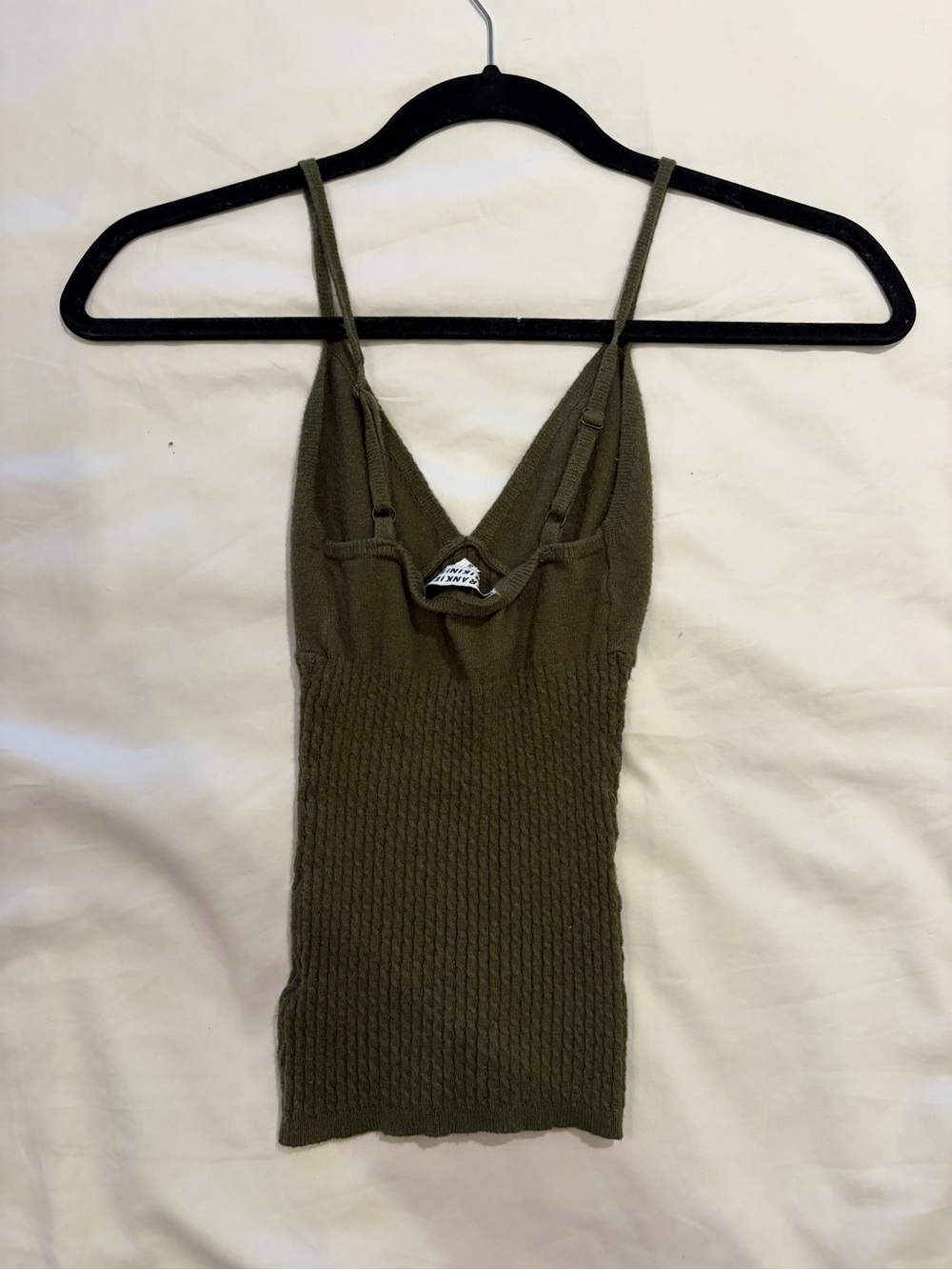 Frankie's Bikinis Olive Ribbed Knit Cami